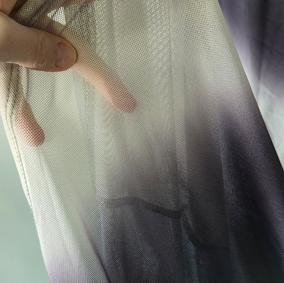 ​🌌 Dreamy Whimsigoth Ombré Bodycon Maxi Dress *NEW* Green Grey Purple Size Med - Picture 5 of 11